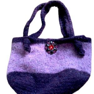 Hand Knit Wool Bag